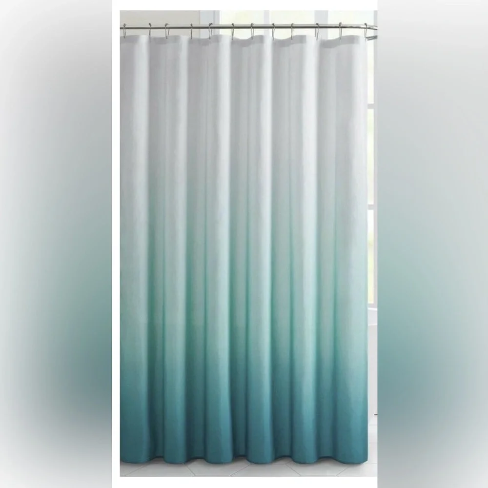 Teal Ombre Shower Curtain